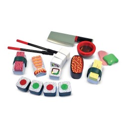 Melissa & Doug Sushi Slicing Wooden Play Food Set