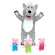 Big Bad Wolf & 3 Little Pigs Tellatale Hand Puppet