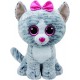 TY 36838 Kiki Cat Plush Toy with Glitter Eye Glubschi's Beanie Boo's, 42 cm, Grey