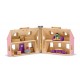 Melissa & Doug Fold and Go Wooden Doll's House With 2 Dolls and Wooden Furniture