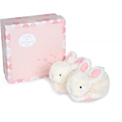 Doudou et Compagnie DC1308 Pink Lapin Bonbon Botties with Rattle (0