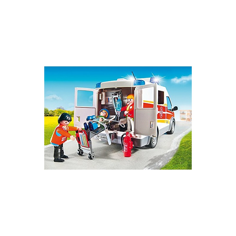 playmobil 6685 city life ambulance with lights and sound