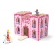 Melissa & Doug Fold and Go Wooden Princess Castle With 2 Royal Play Figures, 2 Horses, and 4 Pieces of Furniture