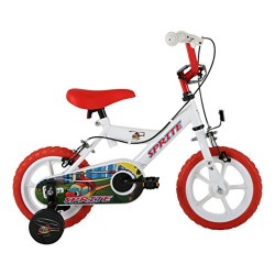 Sonic Sprite Kids' Kids Bike White 1 speed mag style wheels fully enclosed chainguard and easy reach brakes