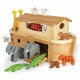 EverEarth EE33727 Giant Noah’s Ark Playset with 14 Animals/Bamboo/Wood