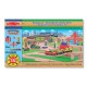 Melissa & Doug Deluxe Wooden Railway Train Set (130+ pcs)