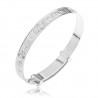 Ornami Teddy Sterling Silver Expander Bangle for Babies