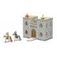 Melissa & Doug Fold and Go Wooden Castle Doll's House With Wooden Dolls and Horses (12 pcs)