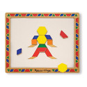 Melissa & Doug Deluxe Wooden Magnetic Pattern Blocks Set