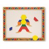 Melissa & Doug Deluxe Wooden Magnetic Pattern Blocks Set