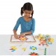 Melissa & Doug Deluxe Wooden Magnetic Pattern Blocks Set