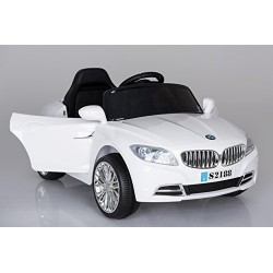 Ricco S2188 Lights and Music White BMW Style Kids Ride on Remote Control Car