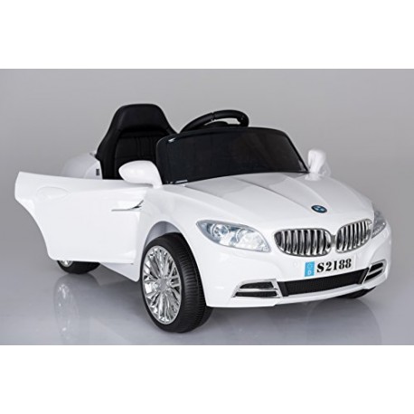 Ricco S2188 Lights and Music White BMW Style Kids Ride on Remote Control Car