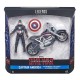 Marvel Legends Series Captain America Figure and Motorcycle, Multi