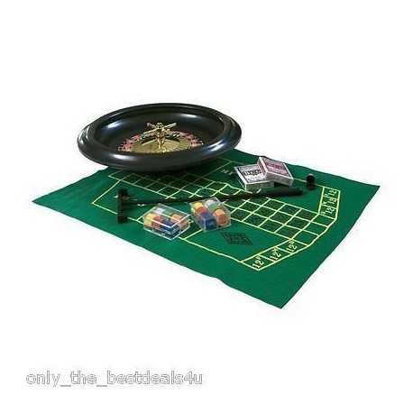 COMPLETE PARTY ROULETTE SET 6 /10 /16 MASSIVE INCLUDES FELT RAKE CHIPS BALLS[16 WHEEL + 2CARDS]