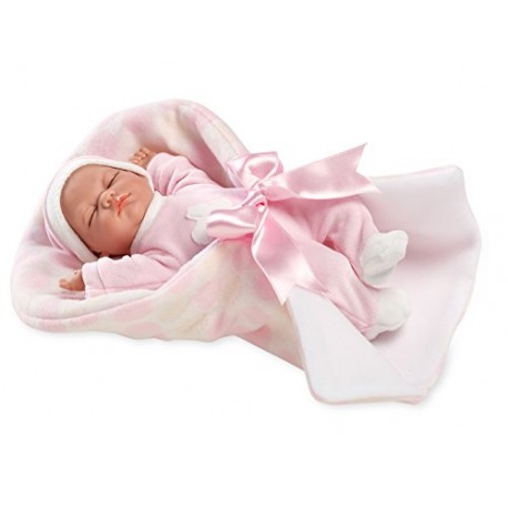 Arias 60134 Beautiful Crying Baby Doll on A Soft Blanket