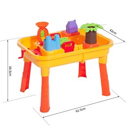 HOMCOM 32pcs Sand Table Chair Set Beach Outdoor Kids Children Sand and Water Table Play Kit Beach Toy Outdoor Activity