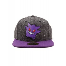 Meroncourt Unisex Pokemon Gengar Character Snapback Baseball Cap, One Size, Dark Grey/Purple Baseball Cap, Grey, One Size