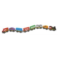 Melissa & Doug Train Cars Wagons DE Tren railway wagon 8 pieces 