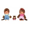 Sekiguchi 254870 Monchhichi Family Plush Toy Set Boy / Girl with Baby