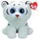 TY 90227 Tundra, Glitter Eye Pink Tiger – Soft Toy, White, 42 cm