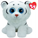 TY 90227 Tundra, Glitter Eye Pink Tiger – Soft Toy, White, 42 cm