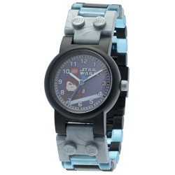 LEGO Anakin Star Wars Kids Buildable Watch with Link Bracelet and Minifigure | grey/blue | plastic | 28mm case diameter| analogu