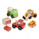 Melissa & Doug Stacking Construction Vehicles Wooden Toy Set