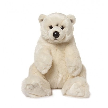 WWF cuddly Polar Bear plush stuffed animal soft toy 22cm sitting