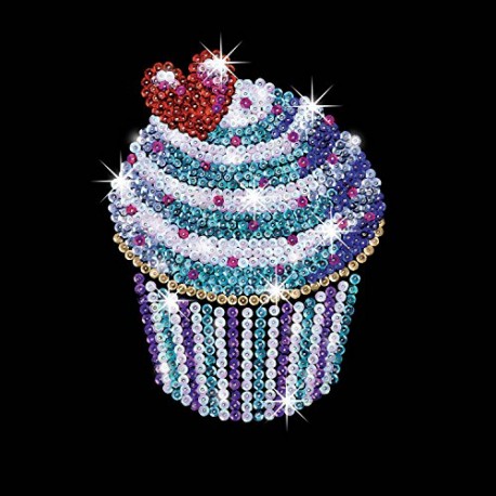 Sequin Art Style Cupcake