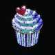 Sequin Art Style Cupcake