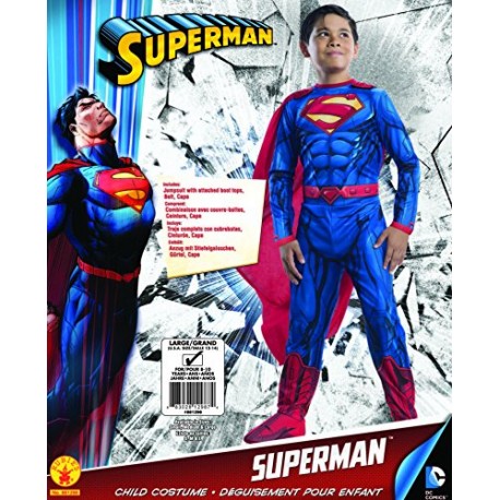 Rubie's Official Superman Boys Fancy Dress DC Comic Book Superhero Kids  Childrens Costume Outfit