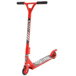 HOMCOM OUTDOOR PUSH STUNT SCOOTER 2 WHEEL FIXED BAR 360 DEGREE STREET KIDS CHILDREN ADULTS Red