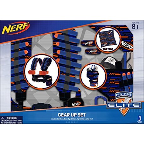 NERF 11518 Bandana/Hip Holster/Utility Vest Elite Stealth Striker Set