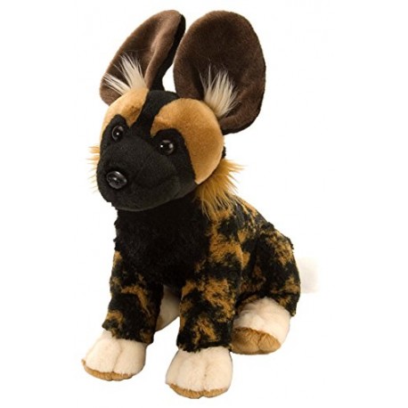 Wild Republic 10900 CK African Wild Dog Plush Toy, Dark Brown, 30 cm