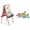 Melissa & Doug Deluxe Wooden Standing Art Easel and Easel Accessory Set Bundle