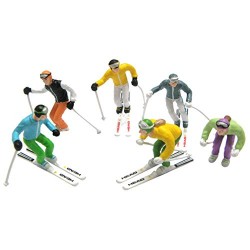 Jaegerndorfer JaegerndorferJC54400 Standing Figures with Head Ski and Poles (6