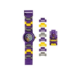 DC Comics Lego Batman Movie Batgirl Kids Minifigure Link Buildable Watch | Purple/Yelow | Plastic | 28Mm Case Diameter| Analogue