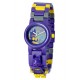 DC Comics Lego Batman Movie Batgirl Kids Minifigure Link Buildable Watch | Purple/Yelow | Plastic | 28Mm Case Diameter| Analogue