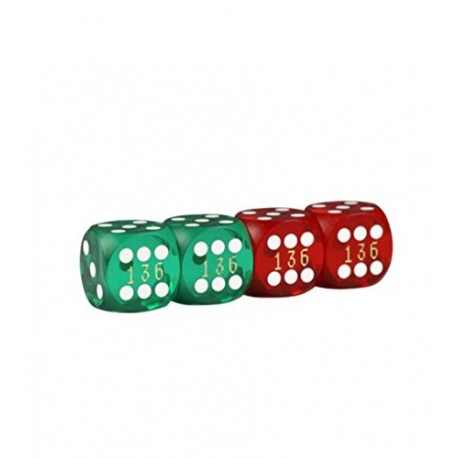 Lion Games & Gifts Europe 343403 14 mm Backgammon Precision Dice (Set of 4)