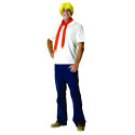 Rubie's Official Fred + Wig Adult Fancy Dress Scooby Doo Cartoon Movie Mens Halloween Costume