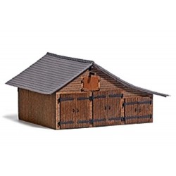 Busch 1508 Wooden Barn HO Structure Scale Model