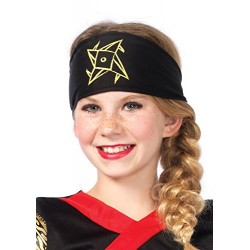 Leg Avenue Kids Ninja Warrior Costume (Medium, Black/Red)