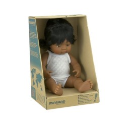 Miniland Miniland31158 38 cm Hispanic Girl Doll with Underwear in Box