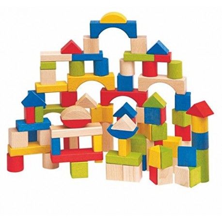 Woodyland Didactic Toys Toddler Wooden Blocks (100