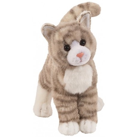 Cuddle Toys 1866 30 cm Long Zipper Grey Tabby Cat Plush Toy