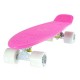 Land Surfer Cruiser Skateboard 22 PINK BOARD SOLID WHITE WHEELS