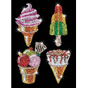 sequin art 1504 Orange Ice Creams Craft Art