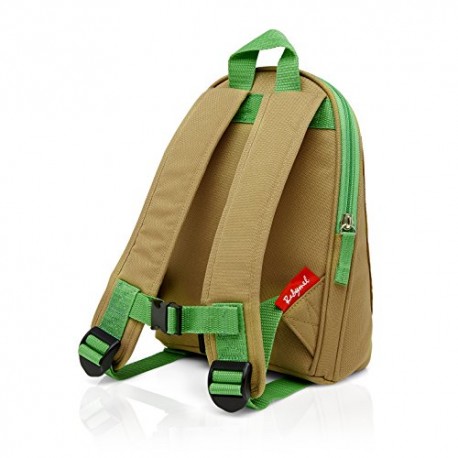 Zip & Zoe Mini Rucksack with Reins Children's Backpack, 25 cm,Green, Dylan Dino Face