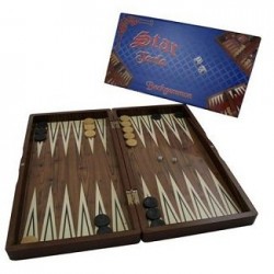 Staroyun Staroyun1020180 25 x 48 x 6 cm Big Star Polyester Walnut Backgammon